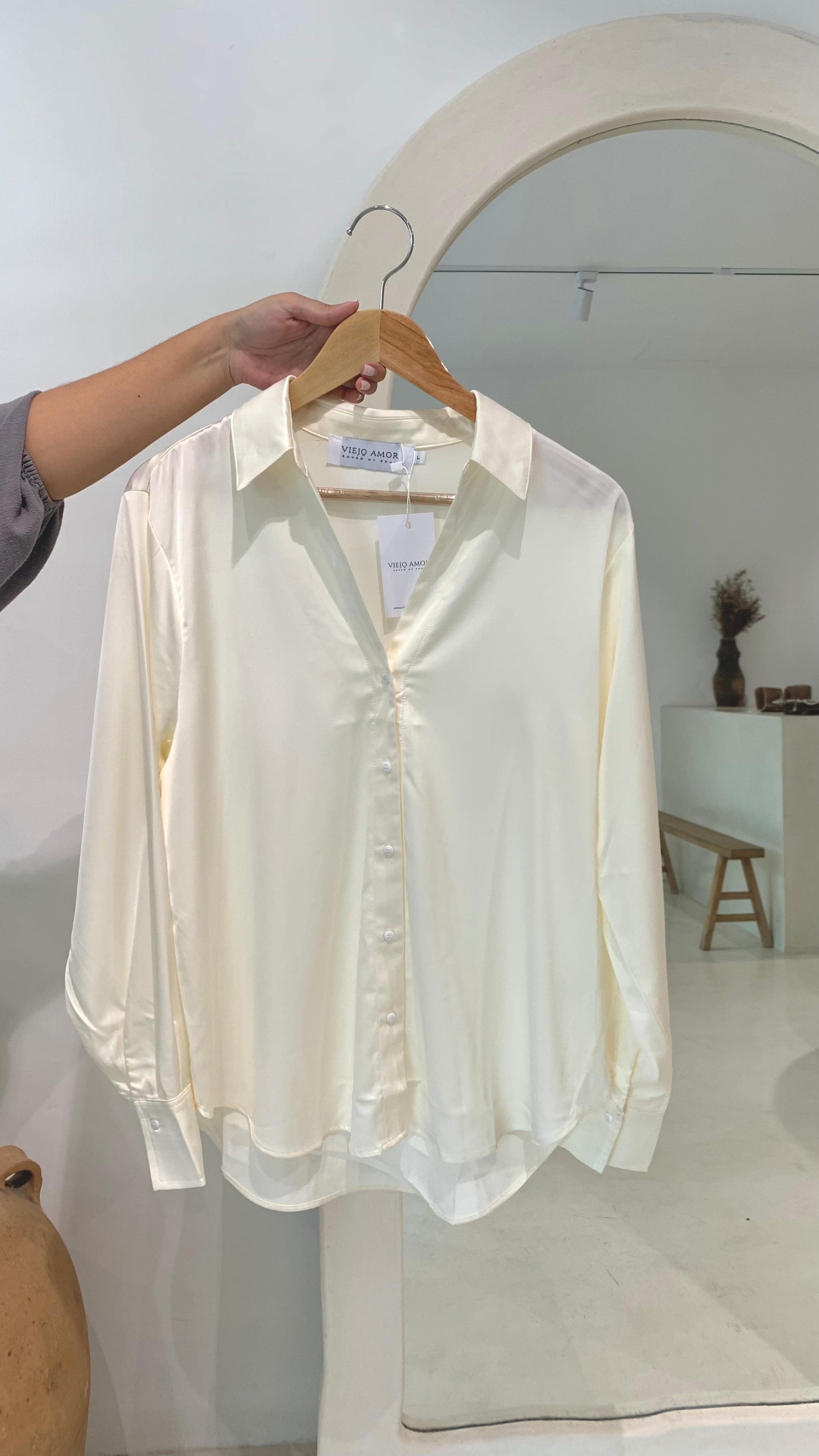 Camisa Astrid cream playa